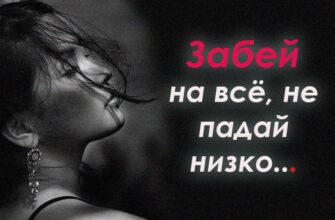Забей на всё, не падай низко