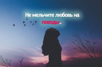 Не мельчите любовь на поводы...