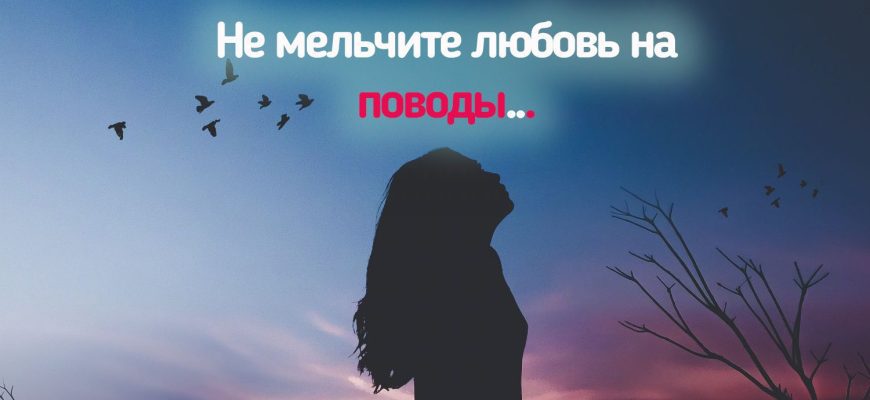 Не мельчите любовь на поводы...
