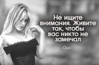 Не ищите внимания. Живите так, чтобы вас никто не замечал