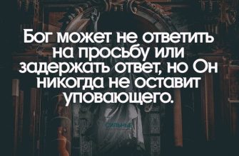Бог может не ответить на просьбу или задержать ответ, но Он никогда не оставит уповающего. Источник: https://millionstatusov.ru/aforizmy/molitva.html