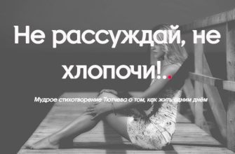 Не рассуждай, не хлопочи!..